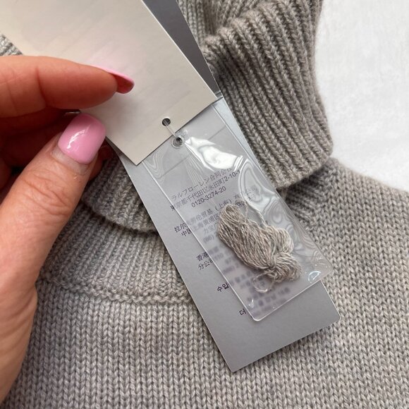 NWT RALPH LAUREN Collection $1300 Purple Label Cashmere Gray turtleneck … - Picture 15 of 15